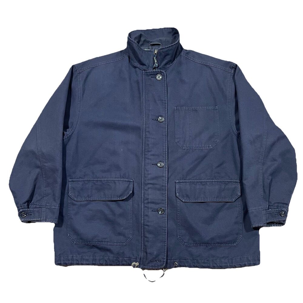 Eddie Bauer Women’s Utility Jacket Medium Blue Button Front